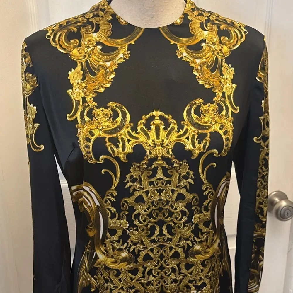 Just Cavalli silk baroque dress. M - Picture 4 of 15